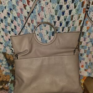 LC Lauren Conrad Elegant Beige Shoulder Bag